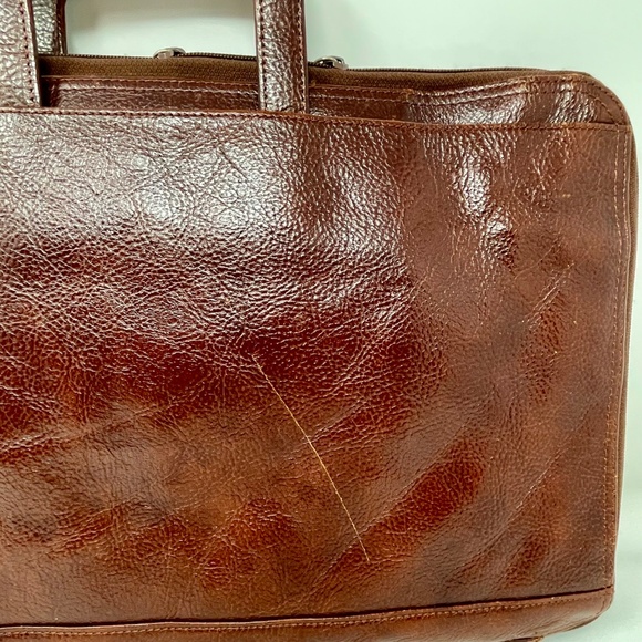 Wilson’s Vintage Brown Leather Briefcase - Picture 3 of 16